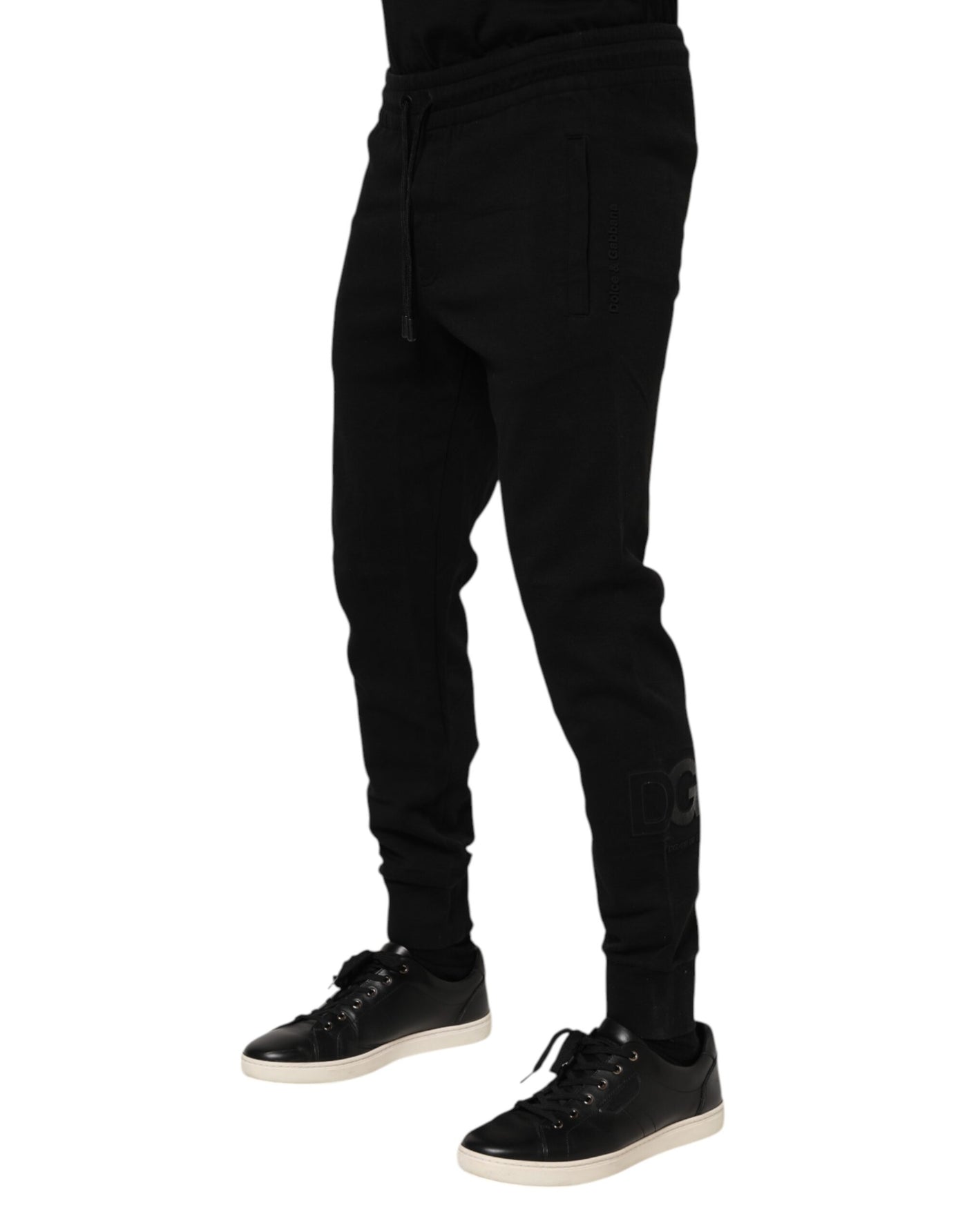 Dolce &amp; Gabbana Zwarte Katoenen Heren Joggingbroek