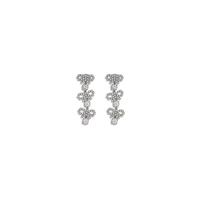 Boucles d'oreilles pendantes autoportrait avec nœuds