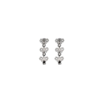 Boucles d'oreilles pendantes autoportrait avec nœuds