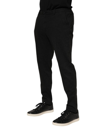 Dolce &amp; Gabbana Donkergrijze Viscose Jurk Herenbroek