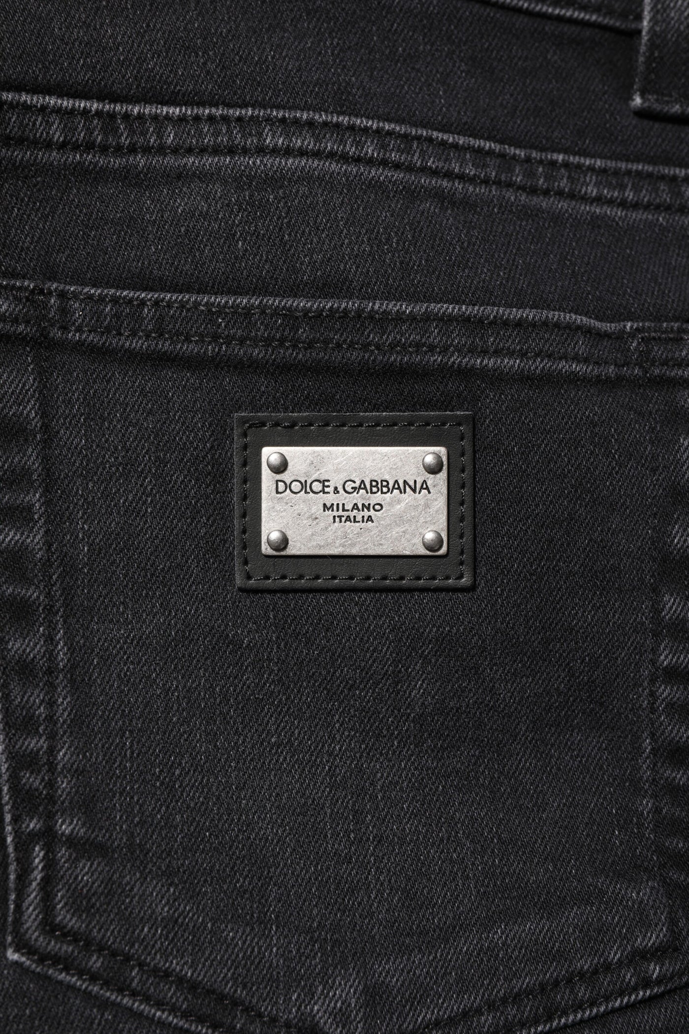 Dolce &amp; Gabbana Zwarte Gewassen Katoenen Skinny Denim Jeans
