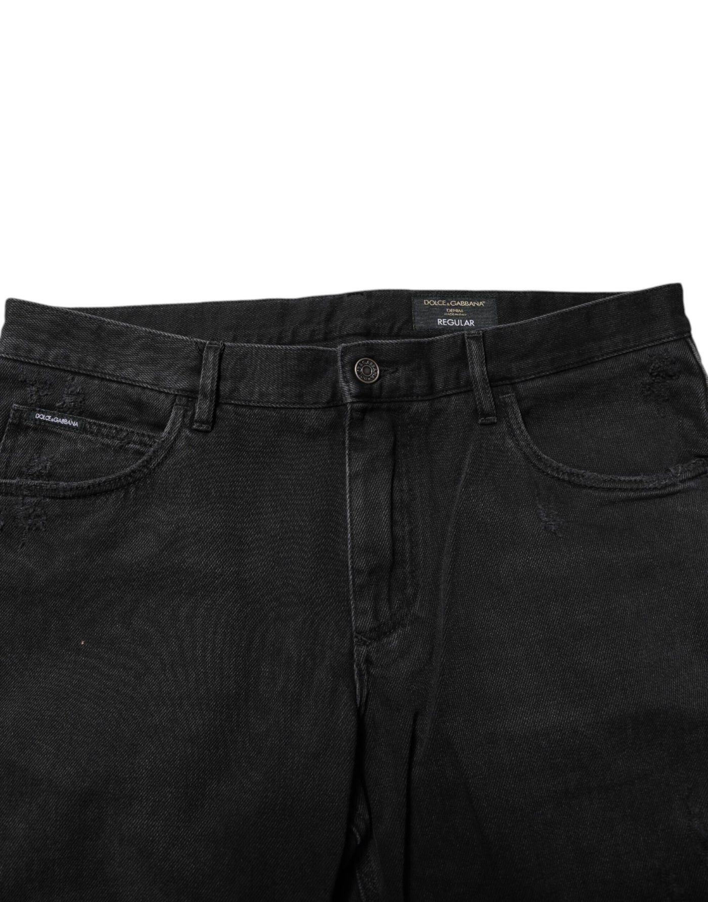 Dolce &amp; Gabbana zwarte skinny jeans met logoplaquette van katoen