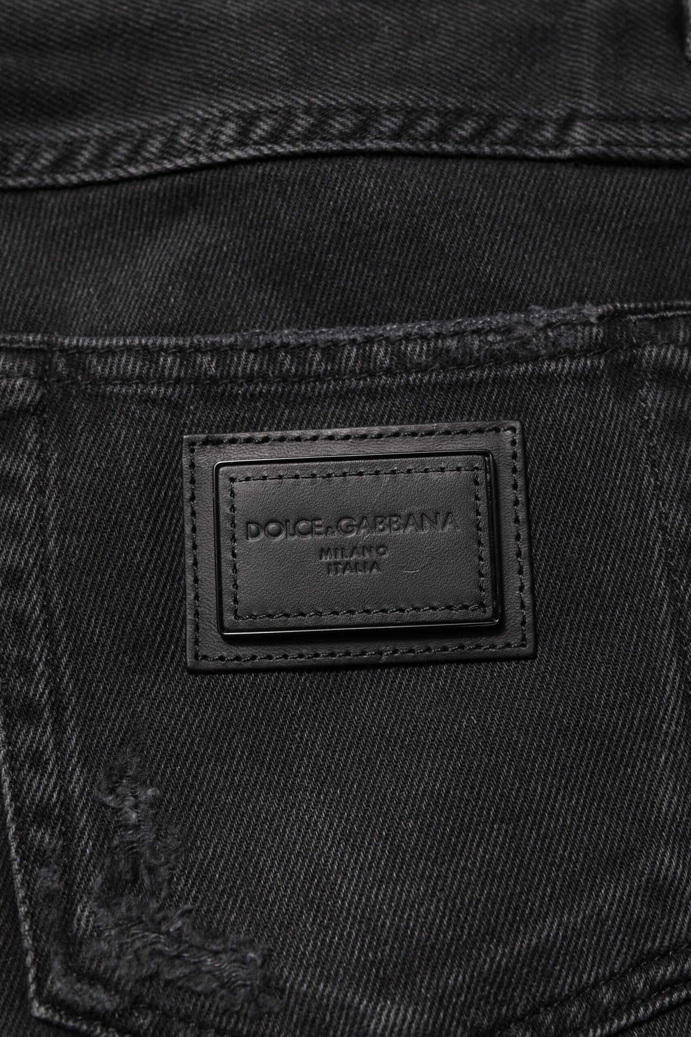 Dolce &amp; Gabbana zwarte skinny jeans met logoplaquette van katoen