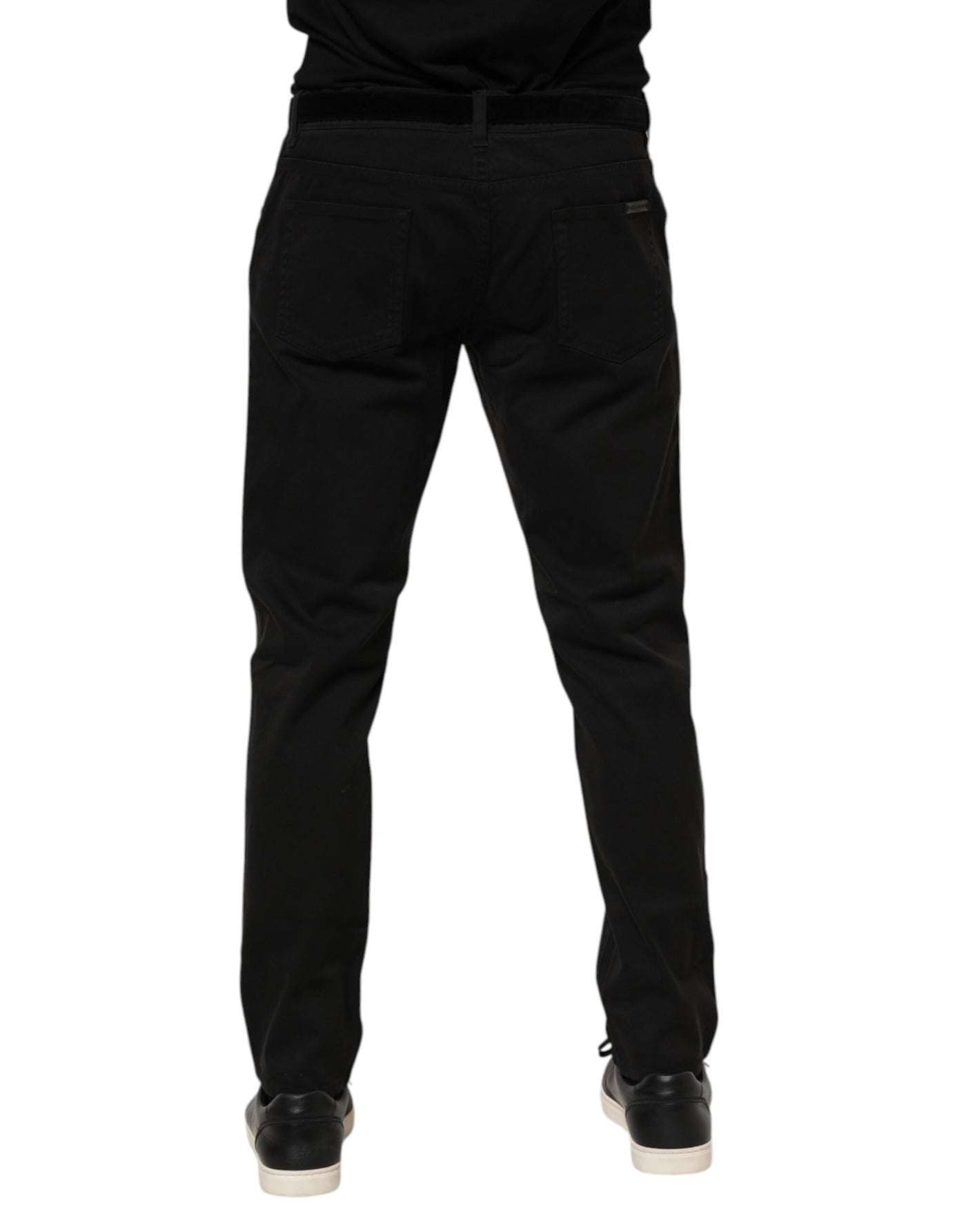 Dolce &amp; Gabbana Zwarte Katoenen GOUDEN Skinny Denim Jeans