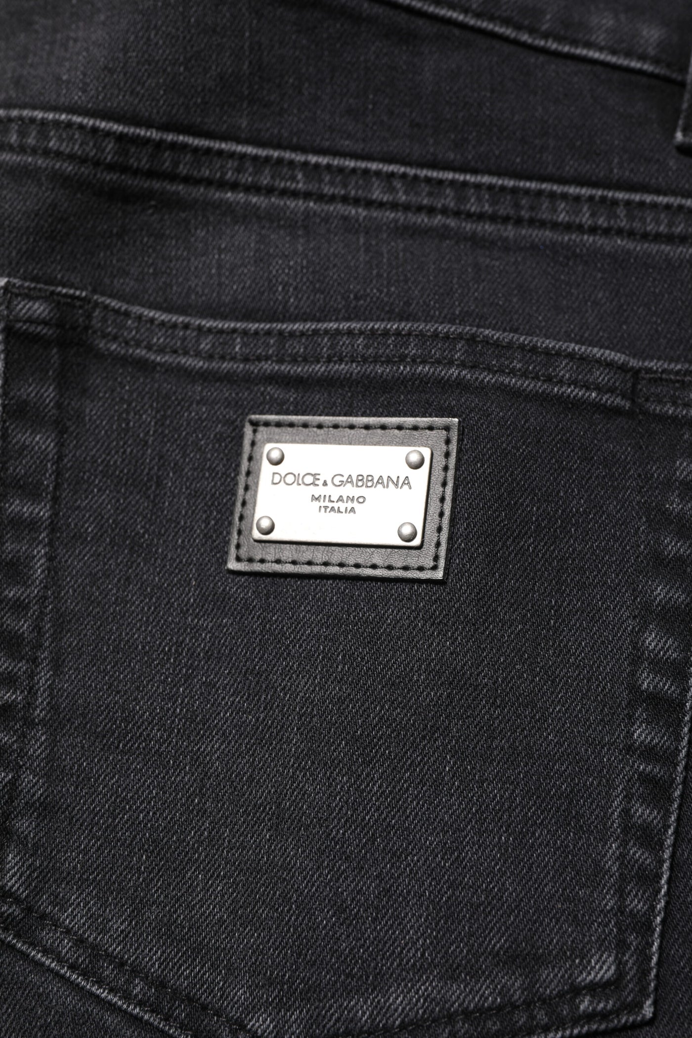 Dolce &amp; Gabbana Zwarte Gewassen Katoenen Skinny Denim Jeans