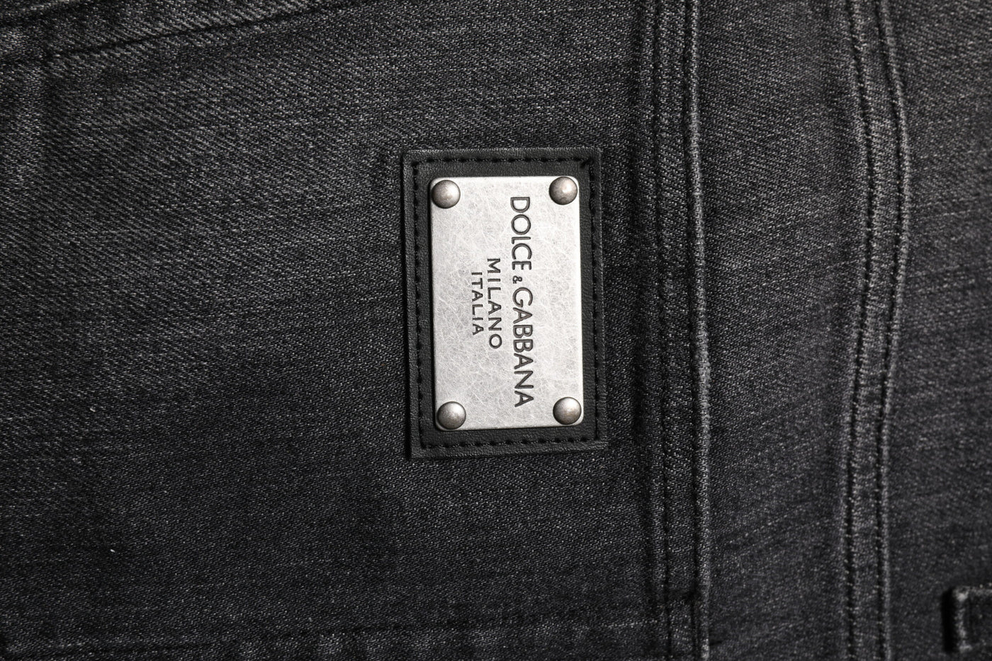 Dolce &amp; Gabbana Grijze Gewassen Katoenen Losse Denim Jeans