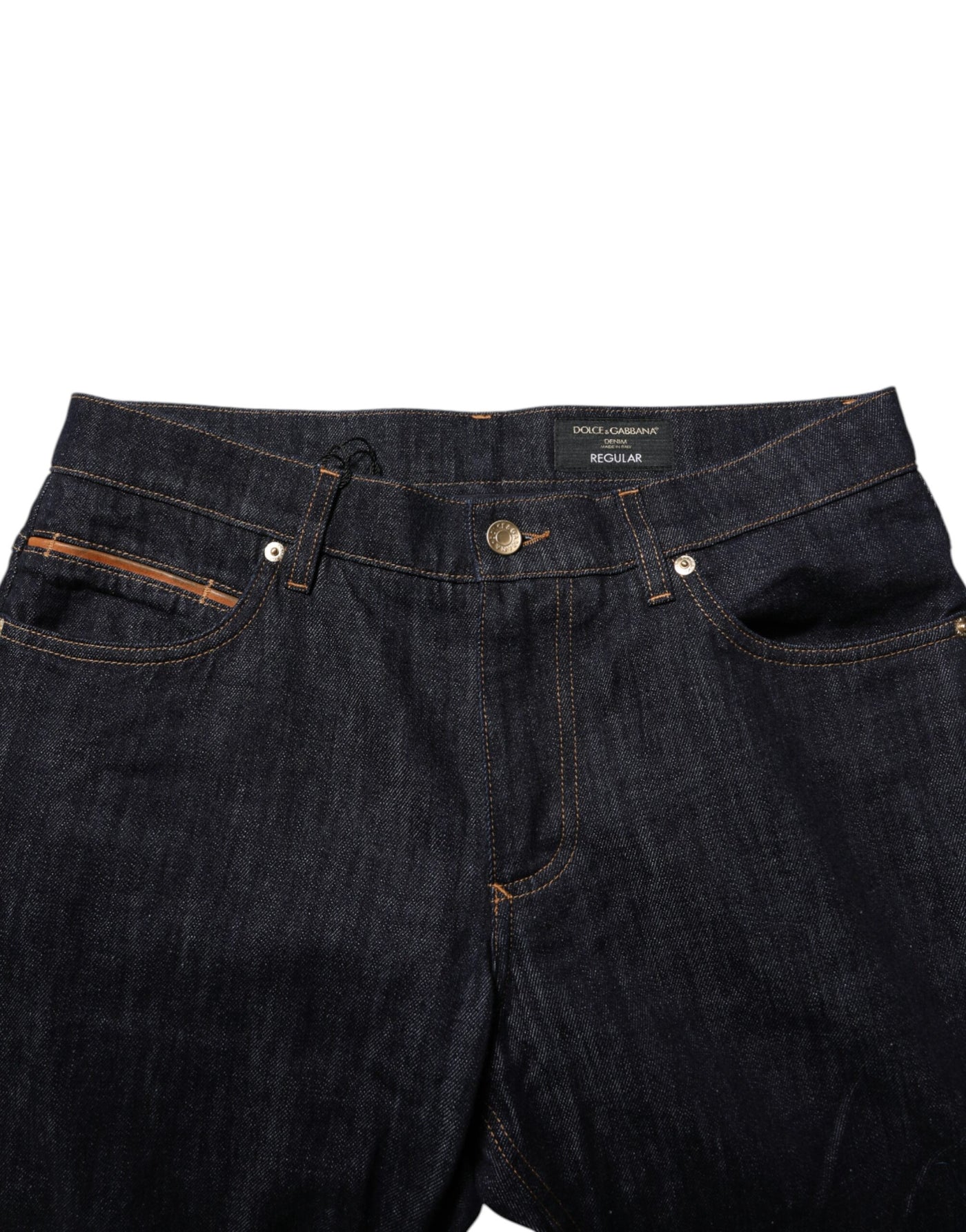 Dolce &amp; Gabbana donkerblauwe katoenen logoplaquette heren denim jeans
