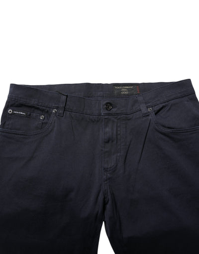 Jean fuselé en coton bleu Dolce &amp; Gabbana