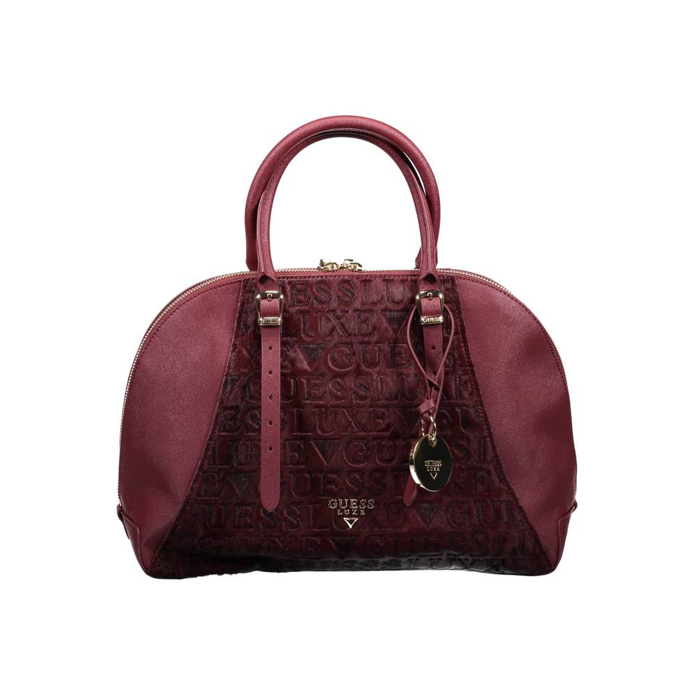 Sac à main en cuir violet Guess Jeans