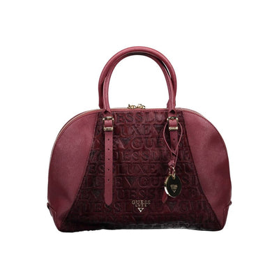 Sac à main en cuir violet Guess Jeans