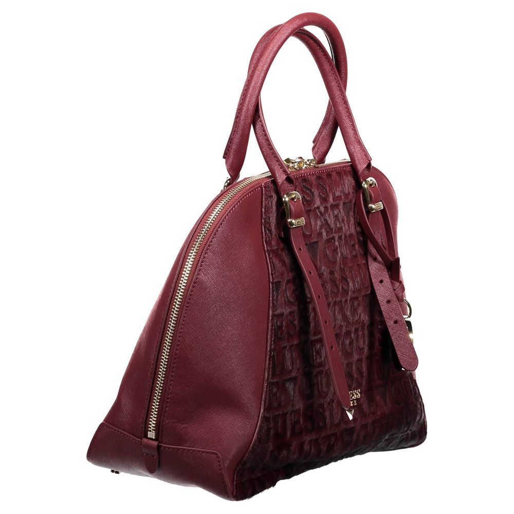 Sac à main en cuir violet Guess Jeans