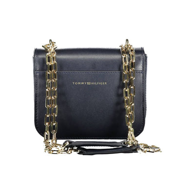 Sac à main en cuir bleu Tommy Hilfiger
