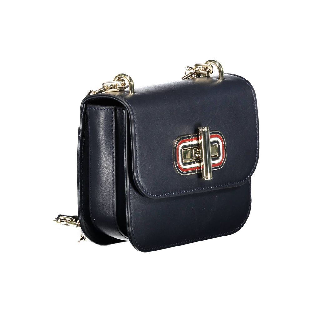 Sac à main en cuir bleu Tommy Hilfiger