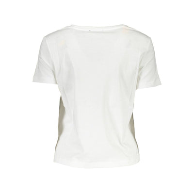 Guess Jeans White Cotton Tops & T-Shirt
