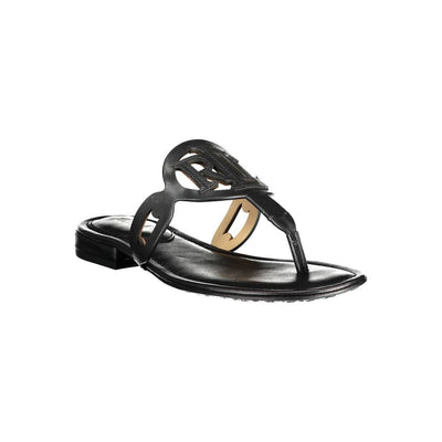 Ralph Lauren Black Leather Sandal
