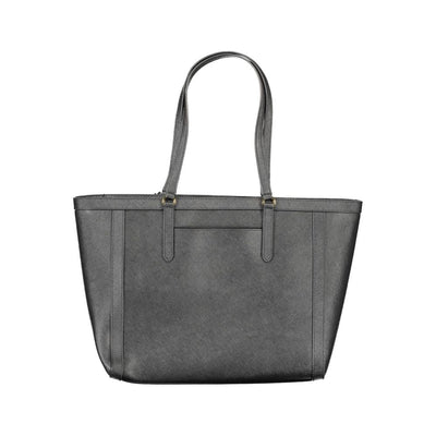 Sac à main en cuir noir Ralph Lauren