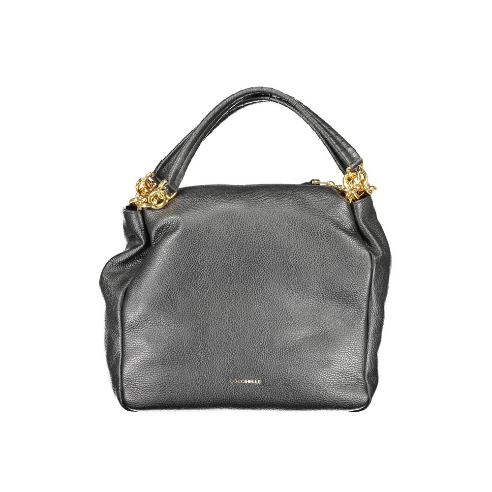 Sac à main en cuir noir Coccinelle
