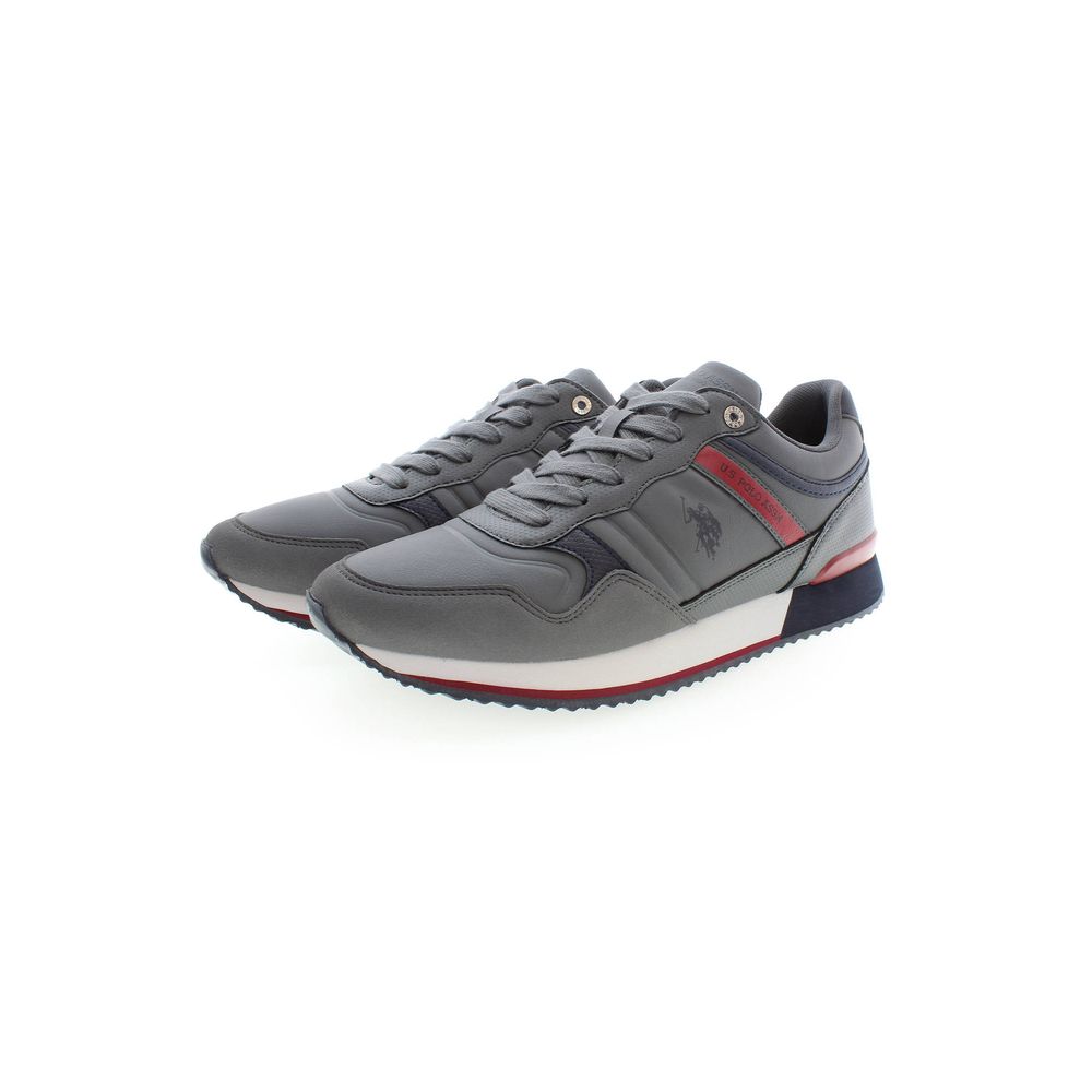Baskets grises en polyester US POLO ASSN.