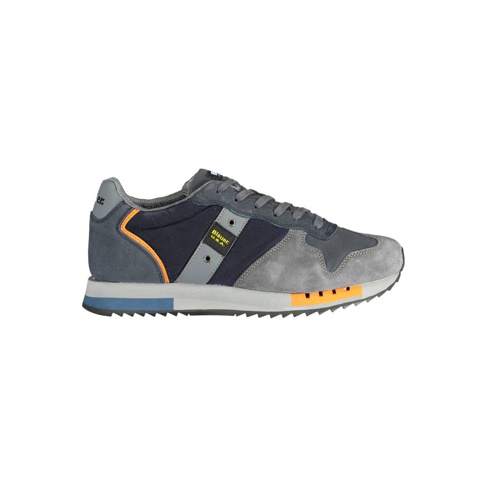 Baskets bleues en polyester Blauer