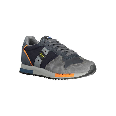 Baskets bleues en polyester Blauer