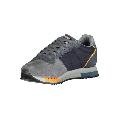 Baskets bleues en polyester Blauer
