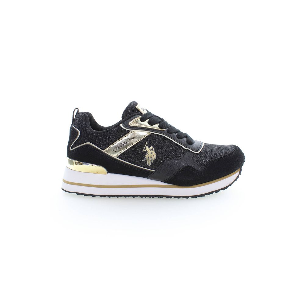 US POLO ASSN. Zwarte polyester sneaker