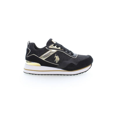 US POLO ASSN. Zwarte polyester sneaker