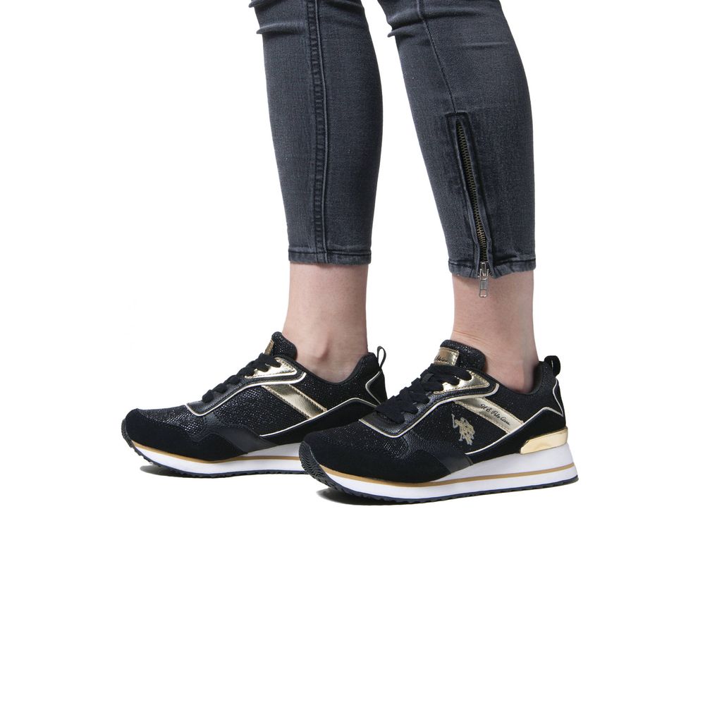 US POLO ASSN. Zwarte polyester sneaker