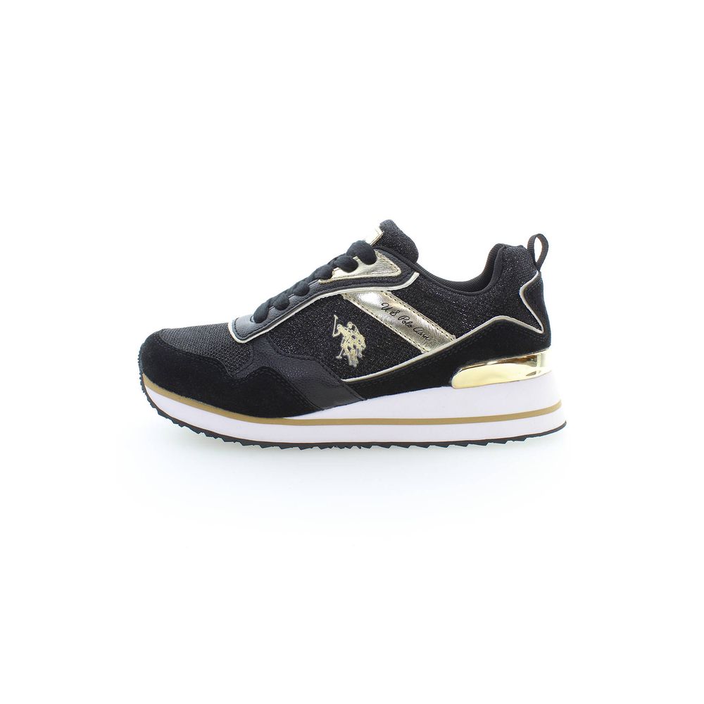 US POLO ASSN. Zwarte polyester sneaker
