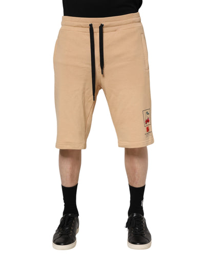 Dolce &amp; Gabbana Gele Katoenen Heren Bermuda Sweatshorts Shorts