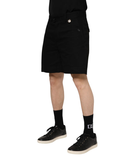 Dolce &amp; Gabbana Zwarte Katoenen Knielange Bermuda Shorts voor Heren