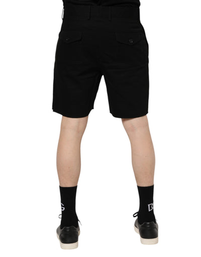 Dolce &amp; Gabbana Zwarte Katoenen Knielange Bermuda Shorts voor Heren