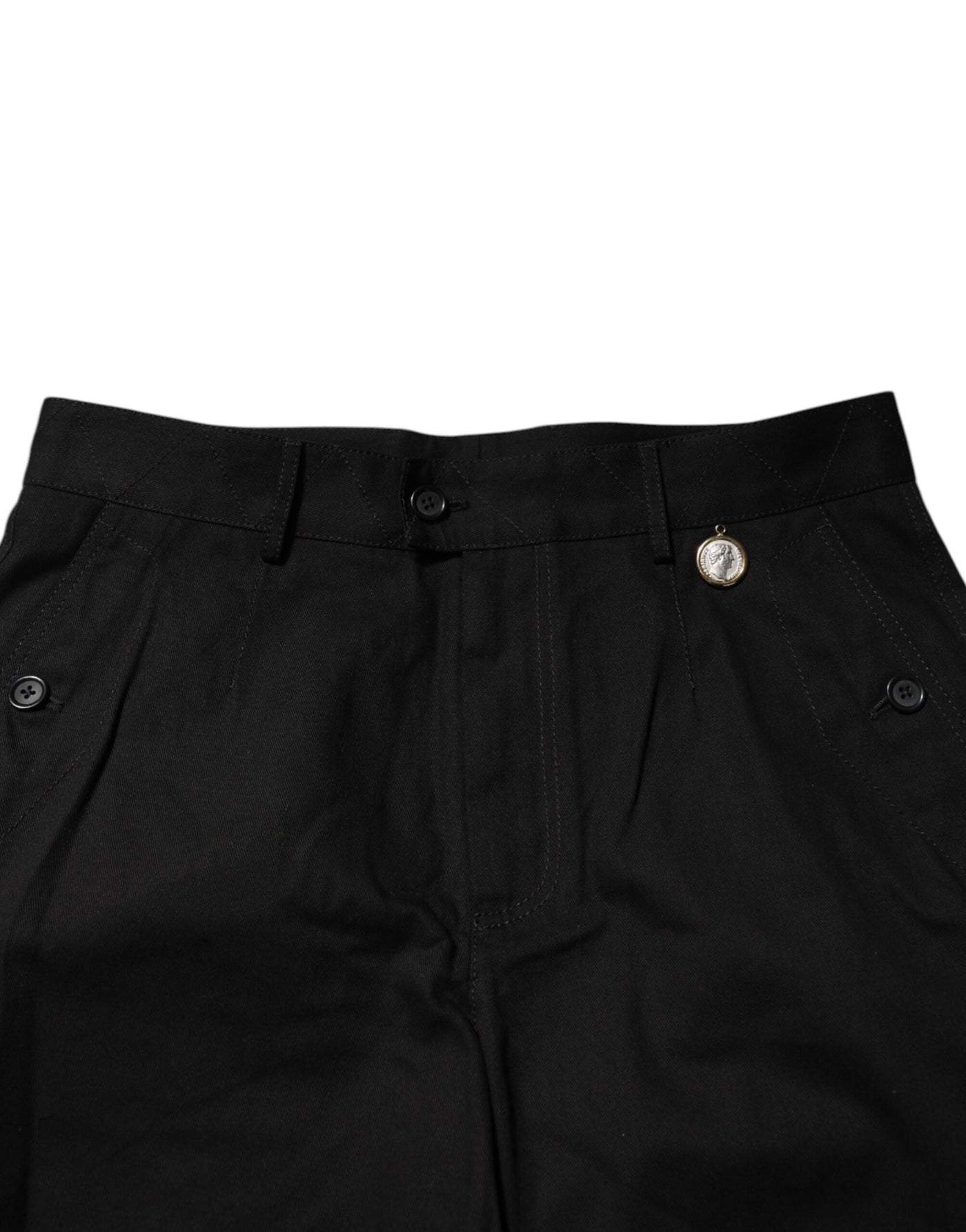 Dolce &amp; Gabbana Zwarte Katoenen Knielange Bermuda Shorts voor Heren
