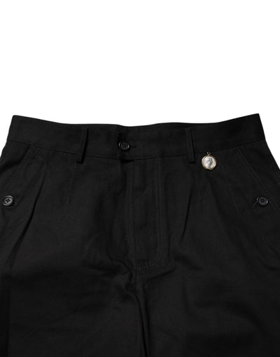 Dolce &amp; Gabbana Zwarte Katoenen Knielange Bermuda Shorts voor Heren