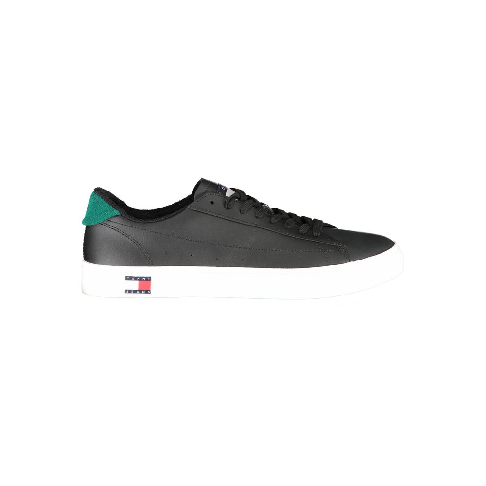 Tommy Hilfiger zwarte polyester sneaker