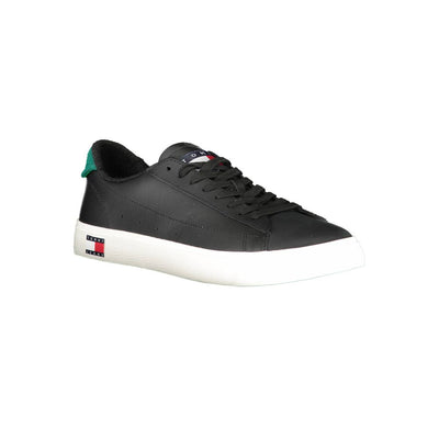 Tommy Hilfiger zwarte polyester sneaker