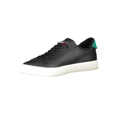 Tommy Hilfiger zwarte polyester sneaker