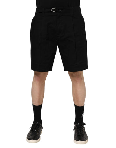 Dolce &amp; Gabbana Zwarte Katoenen Knielange Bermuda Shorts voor Heren