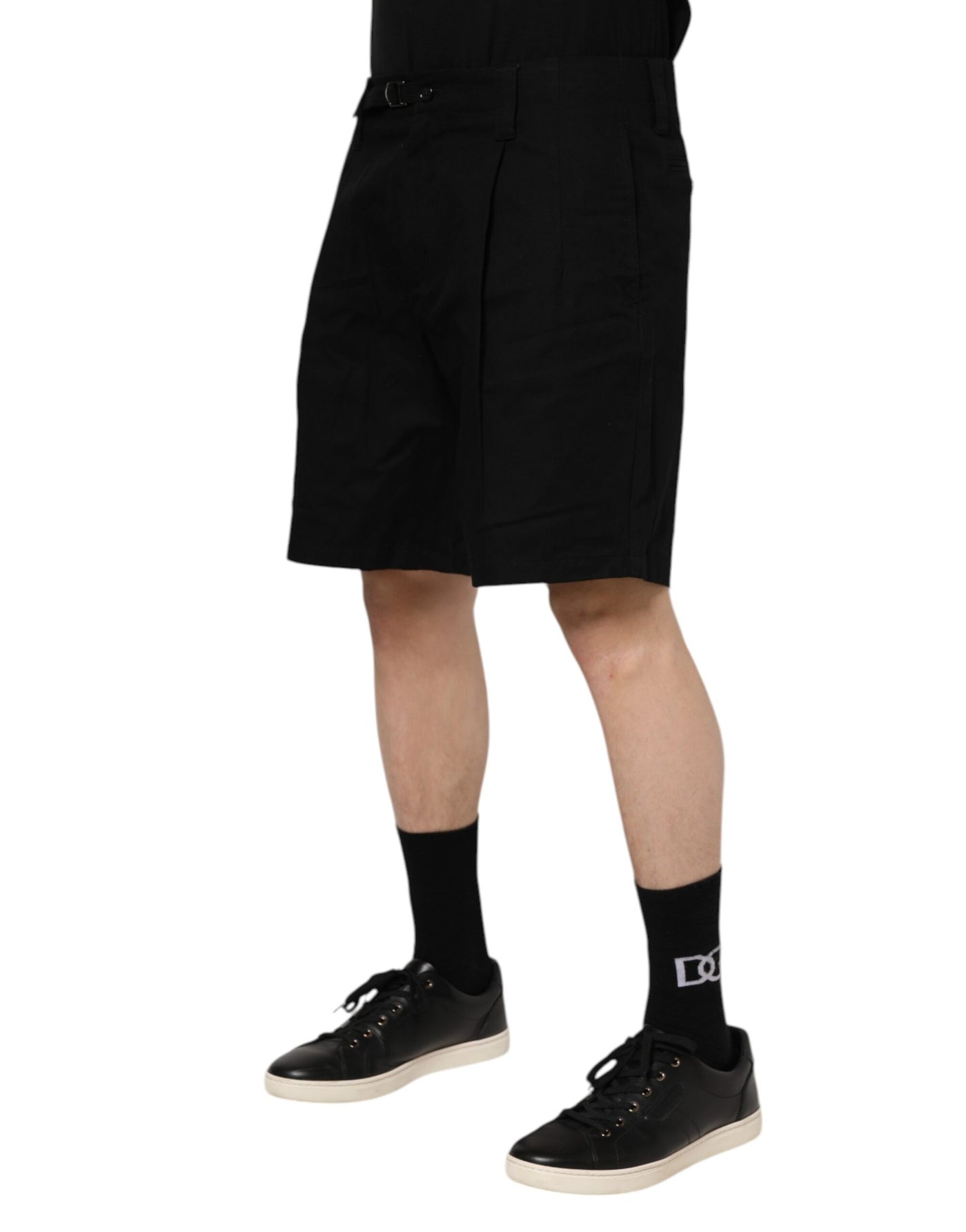 Dolce &amp; Gabbana Zwarte Katoenen Knielange Bermuda Shorts voor Heren