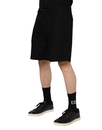 Dolce &amp; Gabbana Zwarte Katoenen Knielange Bermuda Shorts voor Heren
