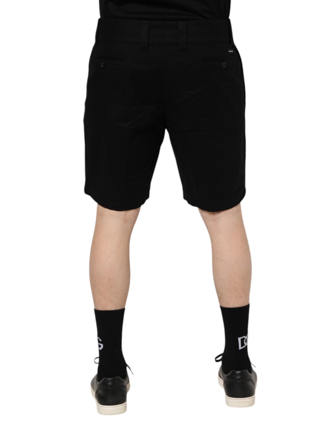 Dolce &amp; Gabbana Zwarte Katoenen Knielange Bermuda Shorts voor Heren