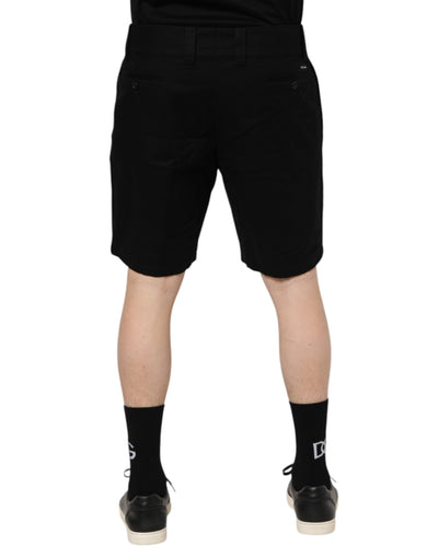 Dolce &amp; Gabbana Zwarte Katoenen Knielange Bermuda Shorts voor Heren