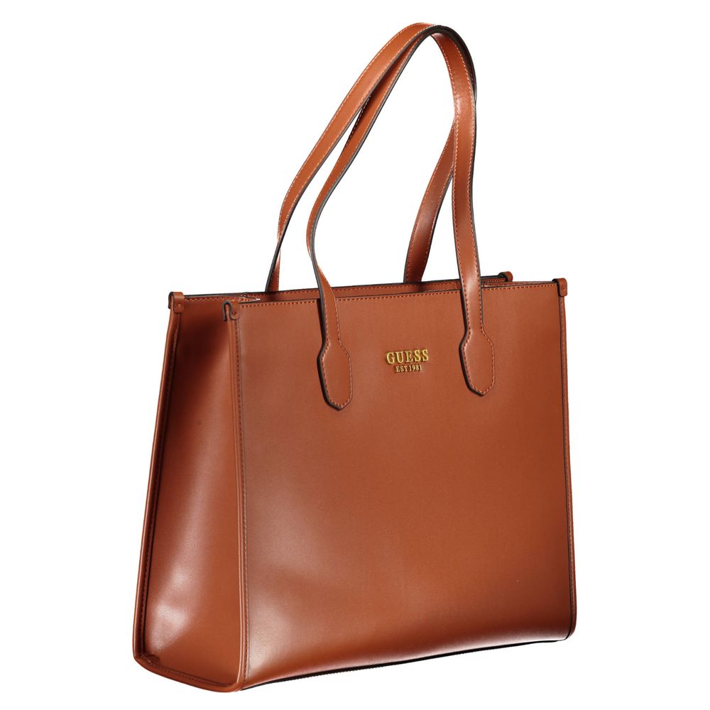 Sac à main Guess Jeans en polyéthylène marron
