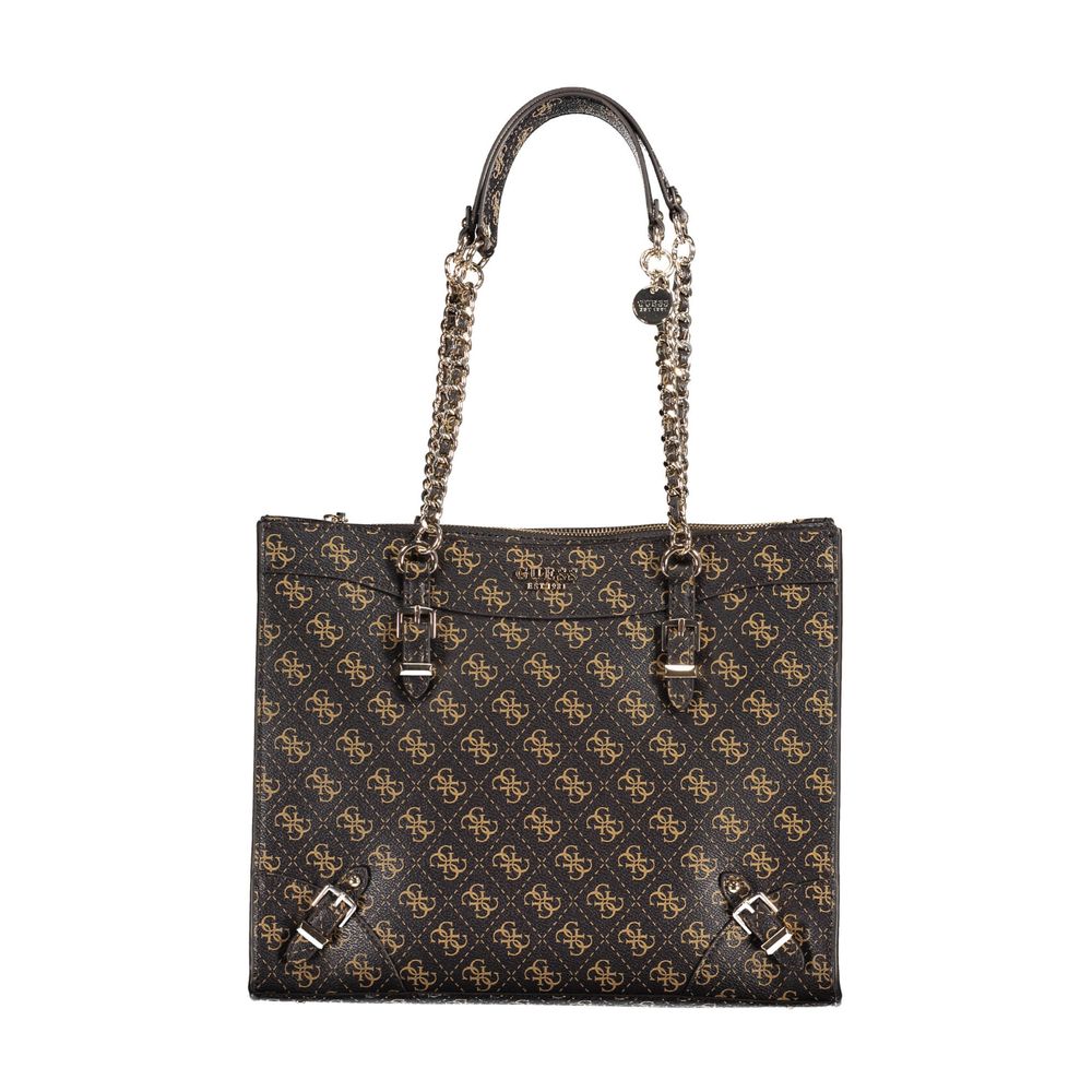 Sac à main Guess Jeans en polyéthylène marron