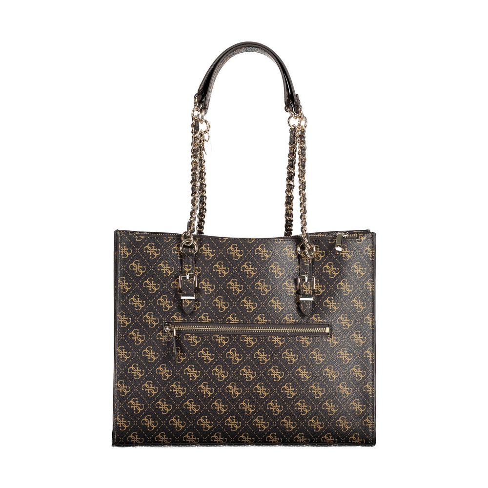 Sac à main Guess Jeans en polyéthylène marron