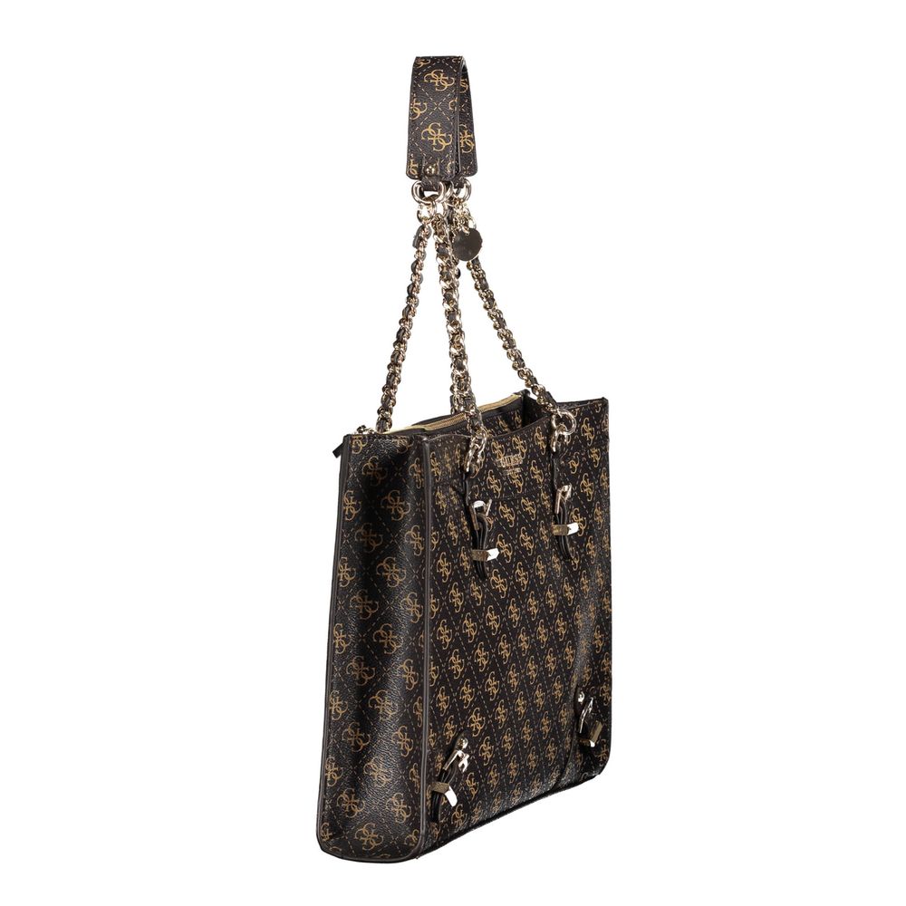 Sac à main Guess Jeans en polyéthylène marron
