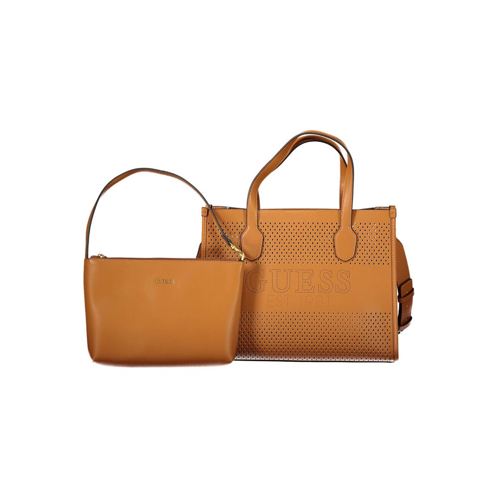 Sac à main Guess Jeans en polyéthylène marron