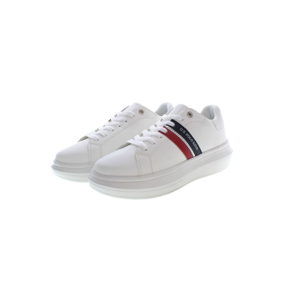 Baskets blanches en polyester US POLO ASSN.