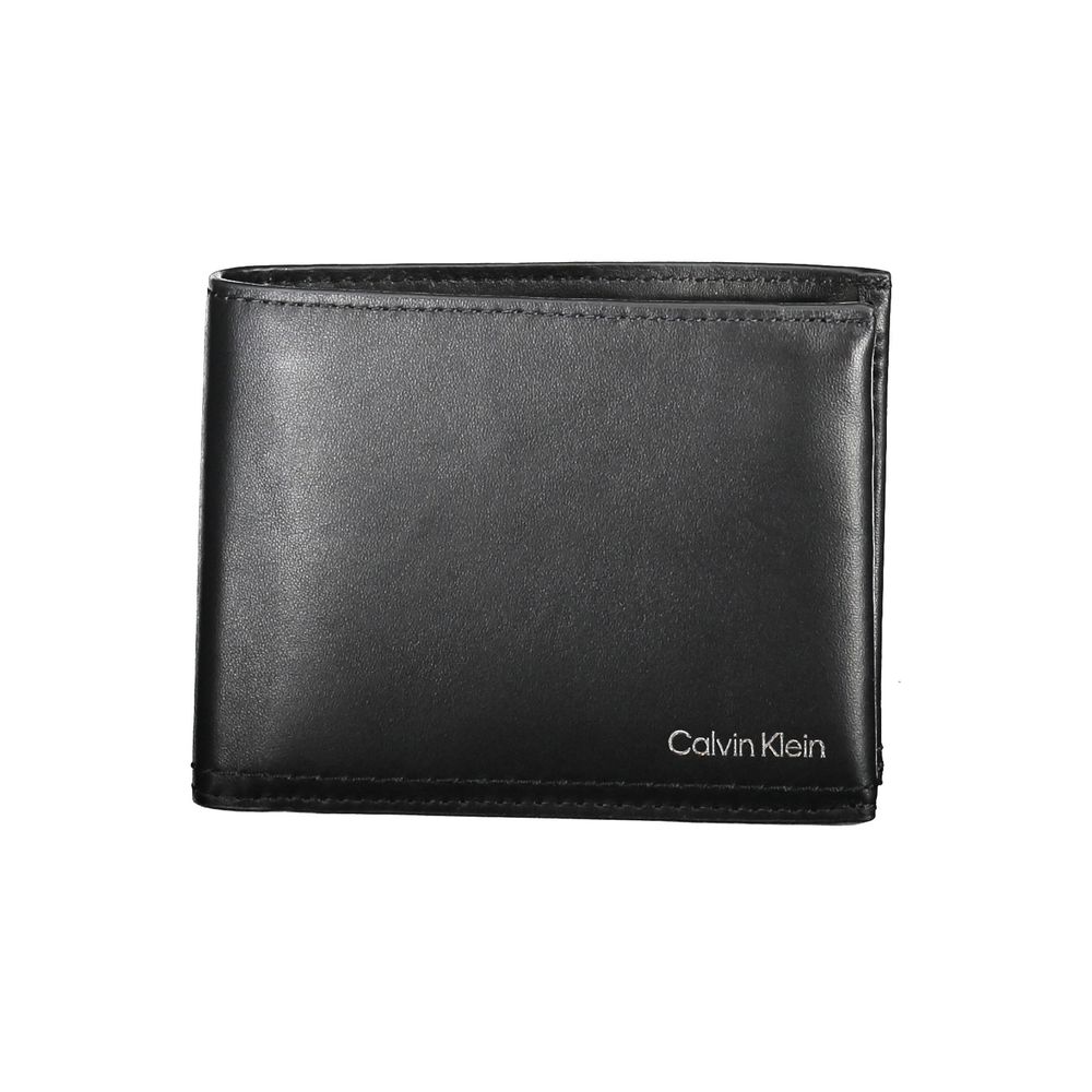 Calvin Klein Zwarte Leren Portemonnee