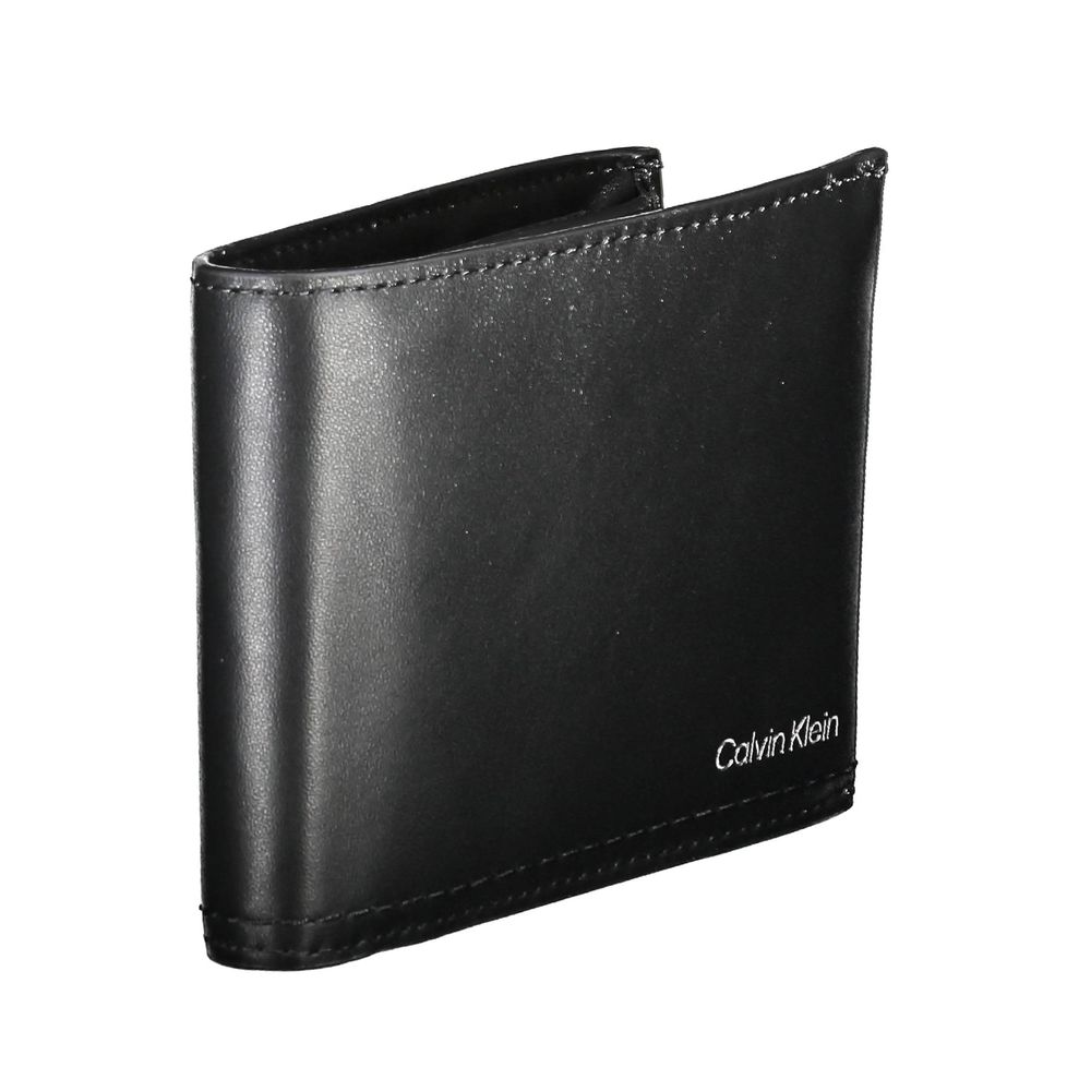 Calvin Klein Zwarte Leren Portemonnee